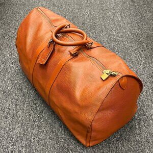 LOUIS VUITTON VINTAGE EPI LEATHER KEEPALL BANDOULIERE 55 BAG - CIPANGO